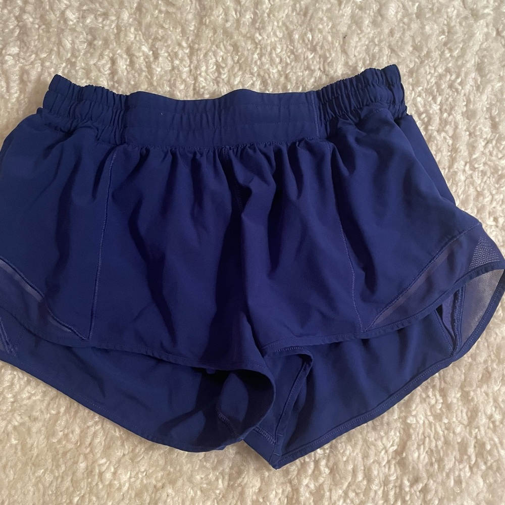 Royal blue lululemon hotty hot shorts